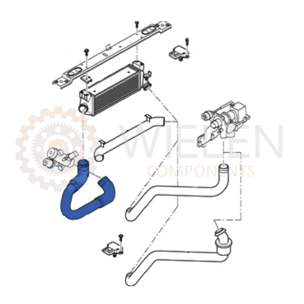 Compatible con manguitos intercouler, tubo turbo aire para Ford Transit T350 V184 2.4 TDCI 4C116C646AD