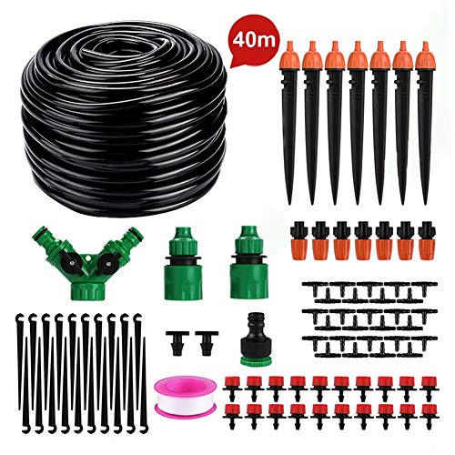 Preisvergleich Produktbild Bewässerungskits für die Bewässerung, Kit für die automatische Sprinkleranlage, Zubehör für die Verteilung der Bewässerungsrohre für Verteilerrohre, DIY-verstellbare Düsen Pflanzenbewässerungsset