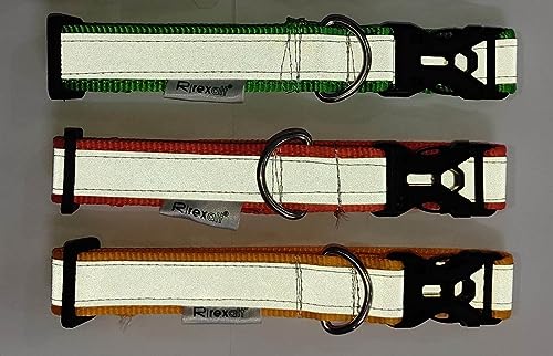 Reflective-Dog-Collar-1-for-Street-Dogs-Durable-in-All-Weather-Adjustable-Soft-and-Easy-to-Put-on-Dogs-Pack-of-3-pcs-Color-Multicolor