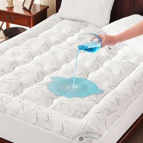 PRIMESOFT 100% Waterproof Queen Size Mattress Topper, Thick