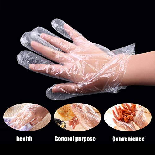 Eco-friendly Disposable Gloves PE Garden Household Restaurant BBQ Plastic Multifuctional Gloves Food - Transparent
