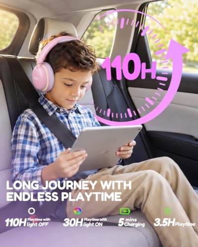 Acer OHR727 Kids Bluetooth Headphones Travel, Over‑Ear Comfort Design - image 5