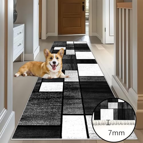 Alfombra de pasillo larga y antideslizante de 70x130 cm, suave y lavable para cocina 4