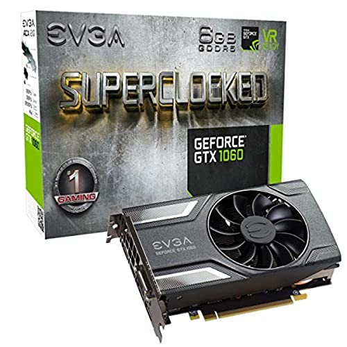 EVGA GeForce GTX 1060 6GB SC Gaming, only 6.8 in, Perfect for mITX Build Graphics Card 06G-P4-6163-KR