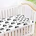 Miaozhen - Cooling Mattress Cover for Baby, 28 x 52 Inches Breathable Black White Sailing Note Mattress Protector for Baby Toddler