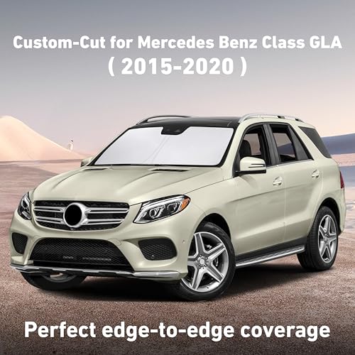 Image of EcoNour Windshield Sunshade Compatible for Mercedes Benz GLA Class 2015-2018 2019 2020, Sun Visor for Front Windshield & Window Sun Shade Cover, UV Heat Blocker & Protector, Car Accessories
