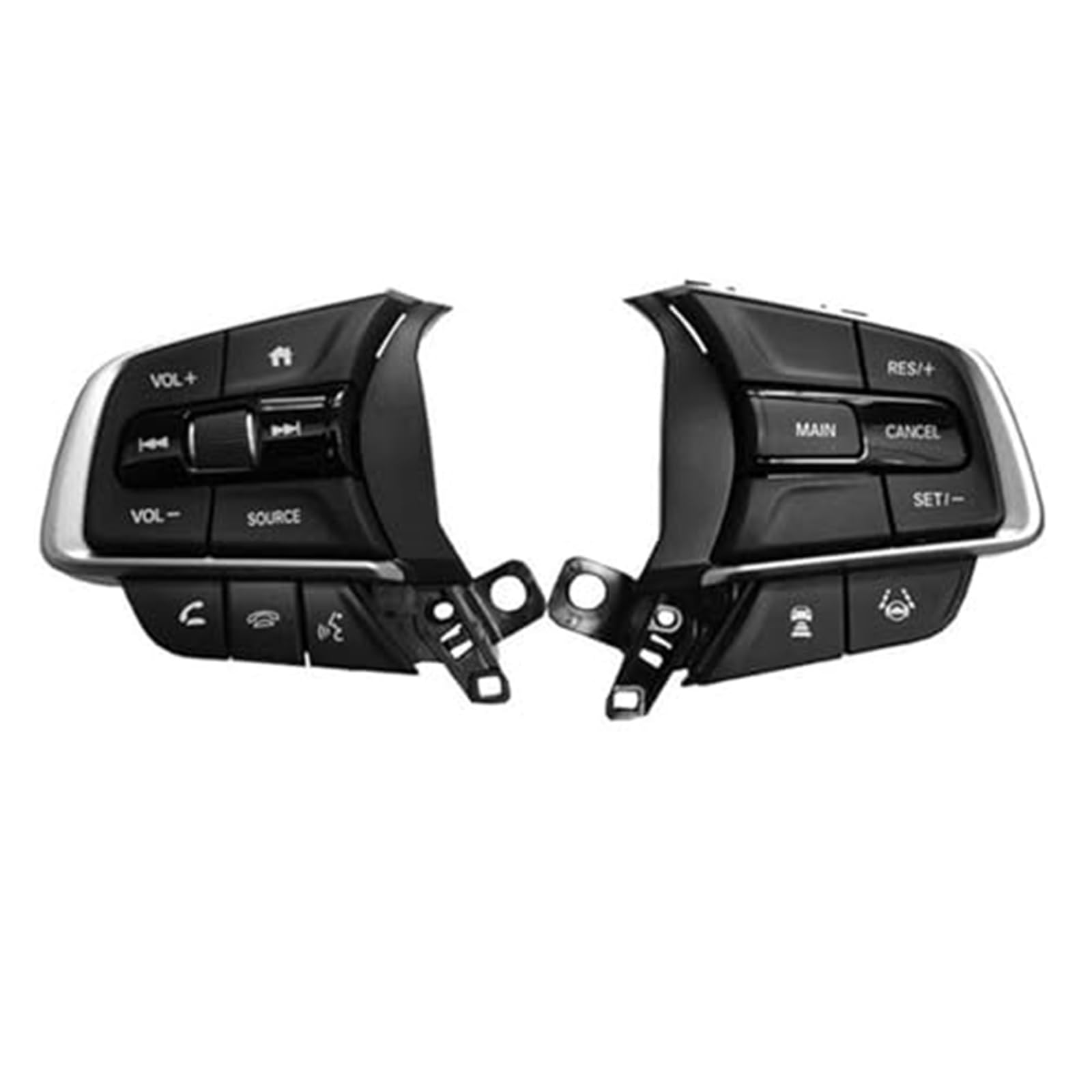 Wivplex Przycisk tempomatu samochodowego, dla Odyssey 2022 Zestaw Przyciski na kierownicy samochodu Muzyka Bluetooth przełącznika głośności wnętrza Zestaw przełączników na kierownicę