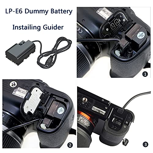 F1Tp Ack-E6 Ac Power Supply Adapter Dr-E6 Dc Coupker Kit For Canon Eos 90D 80D 70D 60D 6D 7D R R5 R5-C R6 R7, 5D Mark Ii Iii Iv, 6D Mark Ii, 7D Mark Ii, Camera. #TOP1
