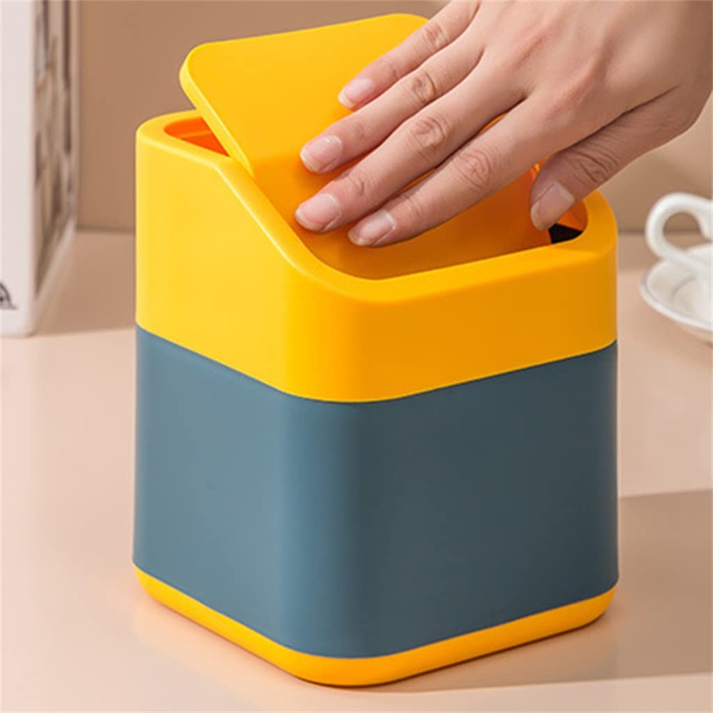 Mini-Mülleimer für den Schreibtisch, Kleiner Mülleimer für den Schreibtisch, für das Home-Office, Tisch, Mini-Mülleimer mit Deckel, Mülleimer für den Haushalt, Kleinigke