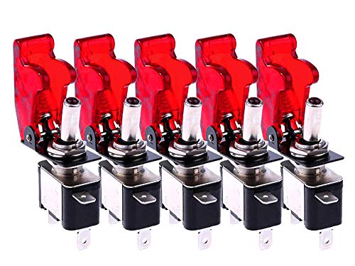 akindou ミサイルスイッチ 12V 20A 5個セット LED搭載 3極タイプ