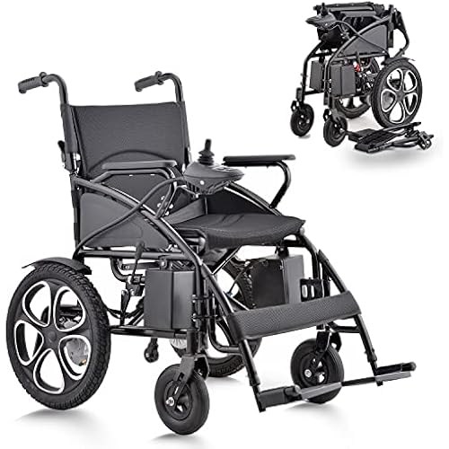 Rubicon DX01 All-Terrain Foldable Electric Wheelchair - 500W Motor, 12 mi Range, 300 lbs Capacity. Durable, Powerful. Silla de Ruedas Electrica para Adultos, Supports up to 300 lbs. (Model1)