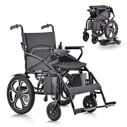 Rubicon DX01 All Terrain Foldable Electric Wheelchairs for Adults - Powerful Motorized Power Wheelchairs - Silla de Ruedas Electrica para Adultos. Supports up to 300 lbs - Weight 70 lbs