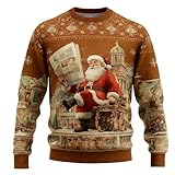 Generisch Gestricktes, neuartiges Sweatshirt mit geripptem Design. Lässiger, bequemer und stylischer Pullover, ideal für Feiertagstreffen und den Alltag. (Coffee, XL)