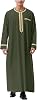 Namaz Elbisesi ErkekDjellaba Herren Muslimische Kleider Lose Royalty Dubai Tuniken Lange Ärmel Islamisch Kaftan Retro Muslim O-Ausschnitt Robe Kandoura Abaya