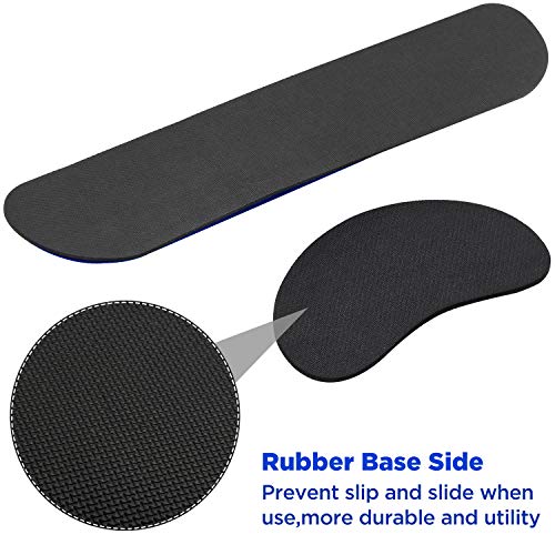 Image of Gimars Superfine Fiber Widen Memory Foam Set Nonslip Mouse Pad Wrist Support & Keyboard Wrist Rest Support for Office, Computer, Laptop & Mac & Comfortable & Lightweight for Easy Typing & Pain Relief
