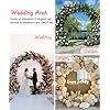 Queension 8ft Wide 7ft Tall Metal Wedding Arch - Gold Garden Trellis For Ceremony, Party & Climbing Plants