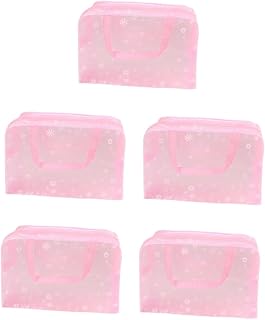 FRCOLOR Inventar 5 Peças Bolsa De Pessoal Pendurada Bolsa De Pessoal Bolsas De Cosméticos De Viagem Para Mulheres Kit De Maquiagem De Viagem Bolsa De Beleza Transparente Bolsa De