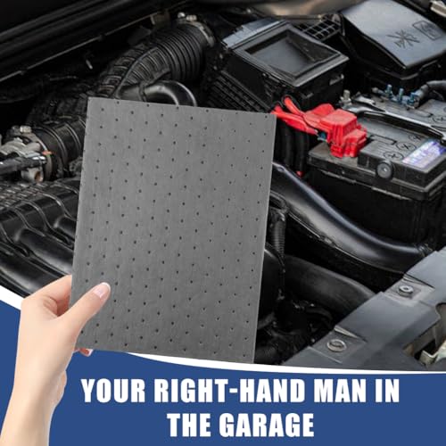 Image of Saycker Oil Absorbent Pads,High Absorbency Microfiber Polypropylene Absorbing Pads,Oil Spill Mat for Absorbing Protecting Home Garage Basement,10''x13'',Dimpled Pad Garage Accessories(50Pcs)