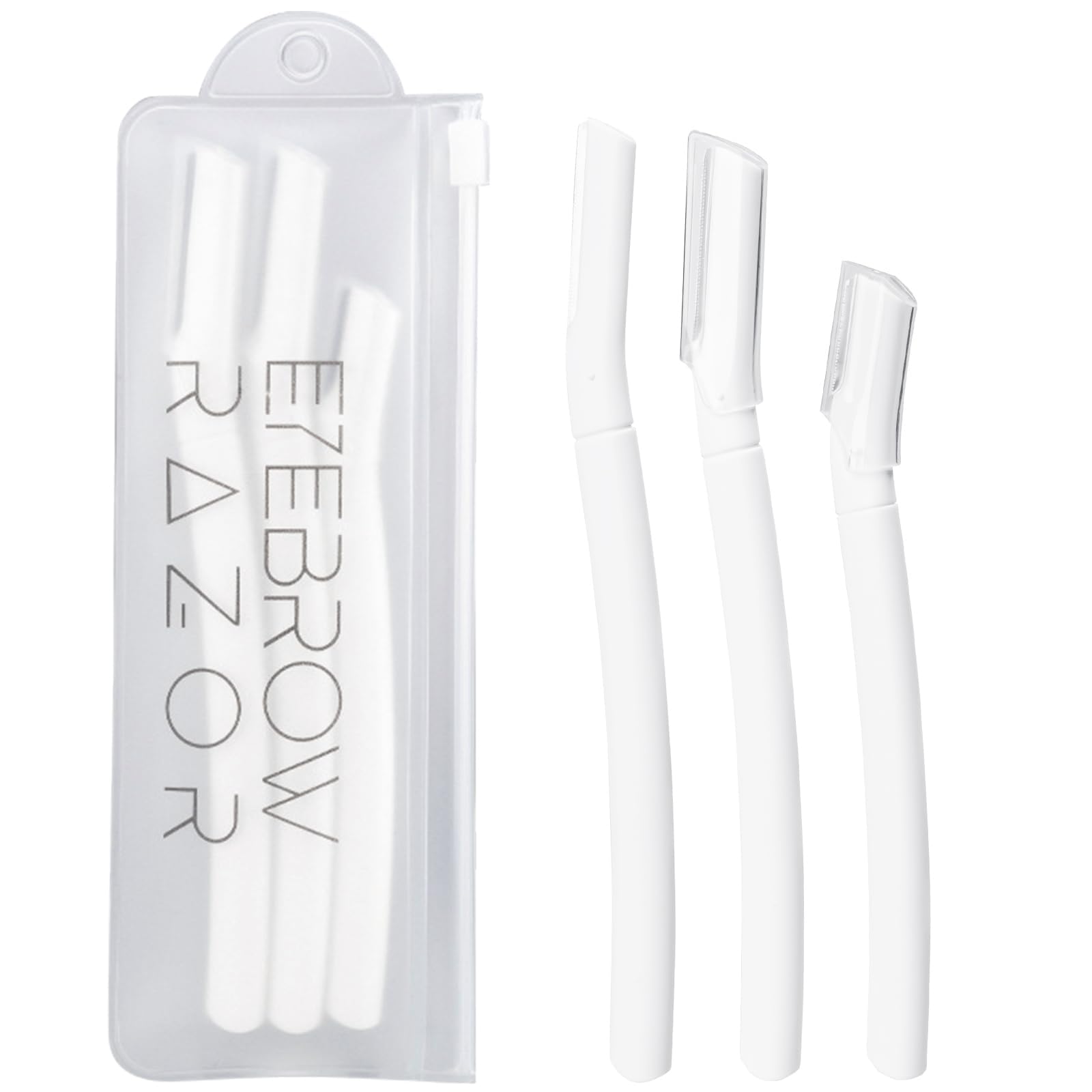 Eyebrow Razor for Women & Men - 3 Pcs Face Razor with Precision Blades for Eyebrow Shaping, Facial Hair Removal & Dermaplaning - Painless, Gentle, and Reusable Shavers with Protective Cover-image-4