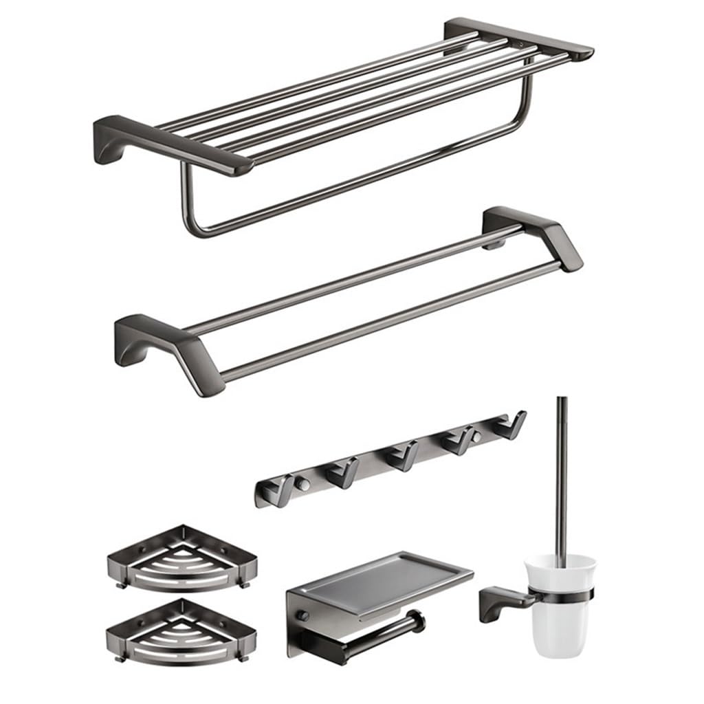 Colgante de hardware de baño con estante organizador toallero acero inoxidable 304