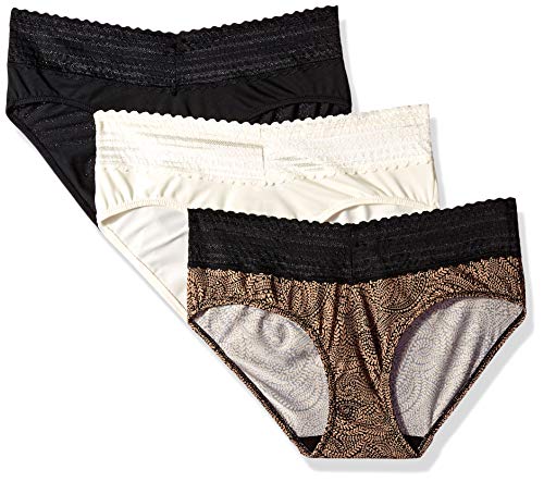 Image of Warner's womens No Pinching No Problems Dig-free Comfort Waist With Lace Cotton Hi-cut Rt2091p