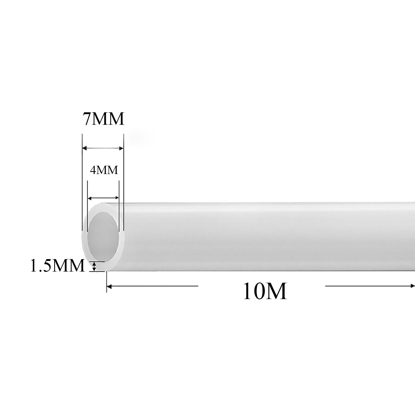 COYOUCO 4Mm ID Clear PVC Tubing, 10M Length Flexible Aquarium Tubing, Irrigation Tubing Hose, Plastic Tubing,4 * 7mm