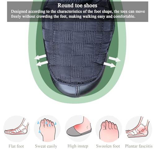 Diabetic Winter Boots for Men Women Extra Wide Slip on Adjustable Walking Shoes with Warm Comfortable Plush Lining Winter Boots for Edema Feet3