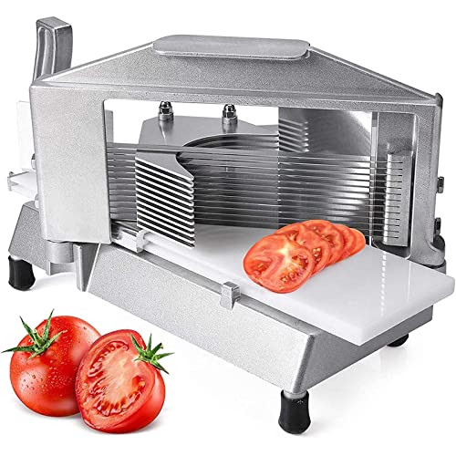 Affettatrice per pomodori professionale in acciaio inossidabile per impieghi gravosi professionale affettatrice per pomodori e carote con tagliere integrato per ristorante o uso domestico,3/16