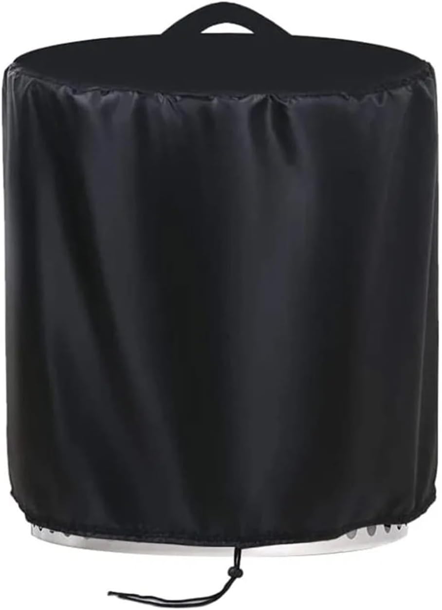 Fire Pit Cover Round Stove Waterproof Outdoor Garden Furniture Tabletop Stones Dust Proof(600D 74x46cm)