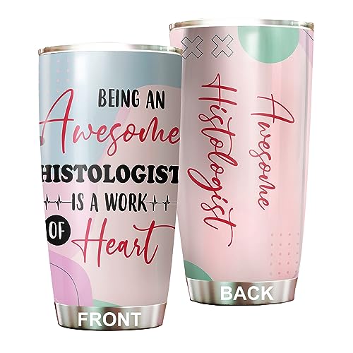 MEDROC Awesome Histologist Tumbler Stainless Steel 20oz, Funny Histologist Gifts Bulk For Birthday Christmas, Histologist Gifts For Men Women Office Coworker Driking Coffee Cup Humor