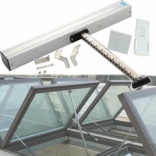 Motor de ventanas de bajo ruido y doble cadena con mando de control remoto 2