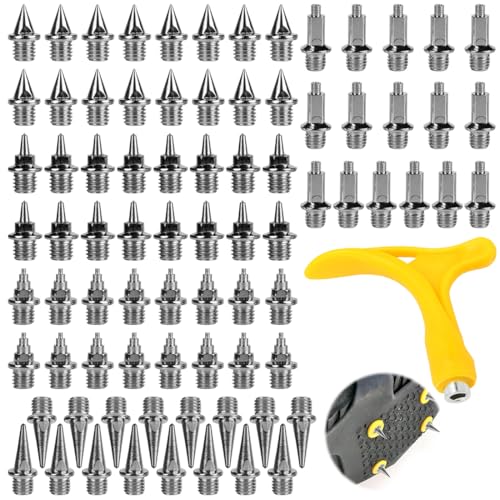 Lot de 80 pointes de rechange pour chaussures d'athlétisme, 5 styles, 16 pièces chacune, adaptées aux chaussures d'athlétisme et de sport