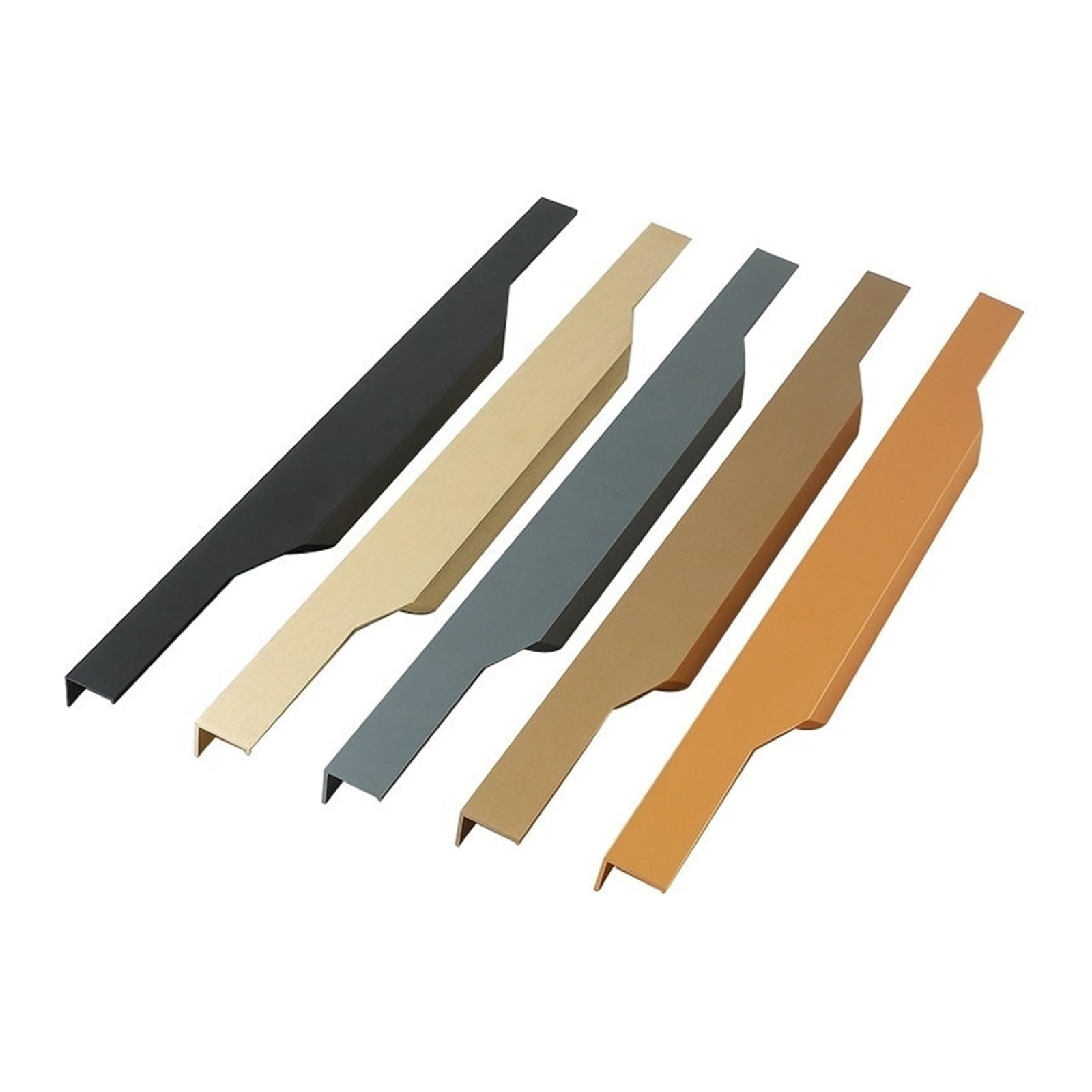 Itrhjtgp Brushed Gold Cupboard Door Handles 300Mm-1000Mm Aluminum Alloy Hidden Handle For Wardrobe