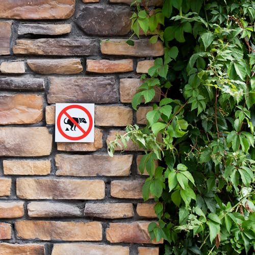 Achtung hier ist kein Hundeklo Schild, Hundetoilette verboten, Hinweisschild 15x15cm, Keine Hundeverbotsschild