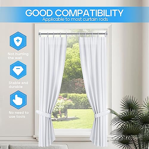 Image of Tension Curtain Rod silver 1PCS Tension Rods for Windows 30 to 64 Inch Spring Curtain Rod Adjustable Tension Rod Tension Curtain Rod of Bathroom Window Curtain Rod Non Slip