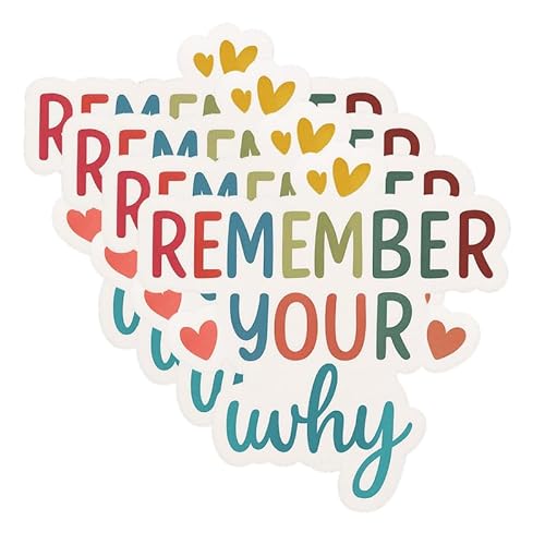 3IN(4pcs) - Remember Your WHY Vinyl Sticker - for Laptop,