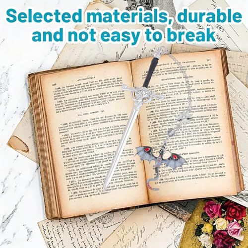 Image of Metal Bookmarks, Aesthetic Book Marks with Silver Stegosaurus Design, Reading Accessories for Fantasy Novel Readers, Students and Teachers, Book Markers for Daily Reading and Gift Giving