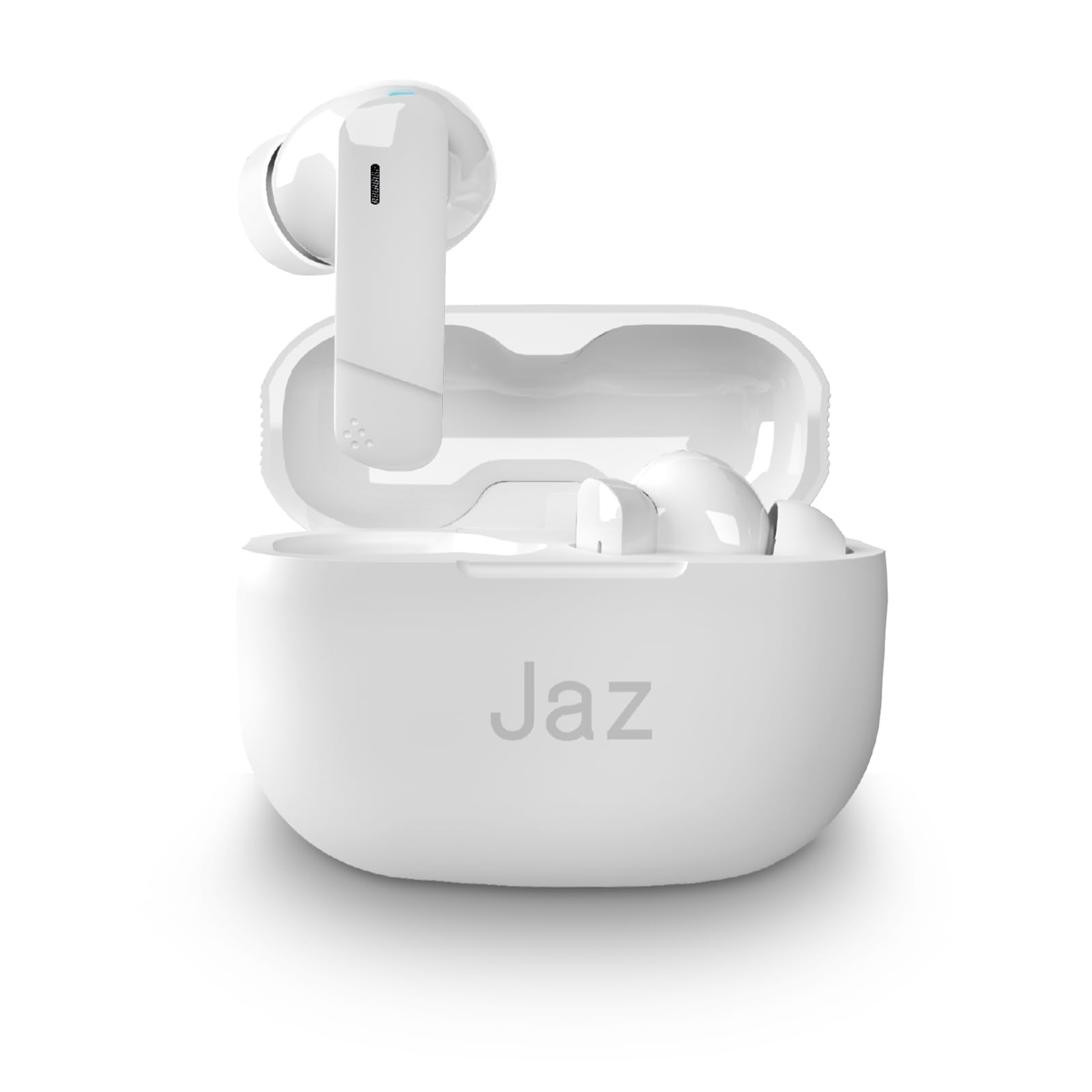 JAZ Maks - Cuffie Auricolari In-Ear True Wireless Stereo, Cancellazione del Rumore Attiva, Custodia di Ricarica, Microfono HD, Controlli Touch, per Smartphone, Tablet, Laptop, 24 Ore