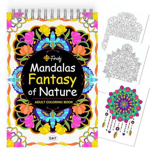 Finoly Libro Mandala da Colorare Adulti Magical Patterns 30 llustrazioni Originali | Libri Mandala da Colorare per Adulti A4 | Album Mandala da Colorare Carta Premium | Rilegatura a Spirale