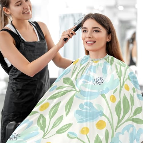 Capa impermeable profesional para corte de cabello con cierre ajustable de broche para barbería y salón miniatura 7