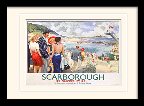 National Railway Museum Scarborough Affiche Vintage 30x40 Décoration Murale Train