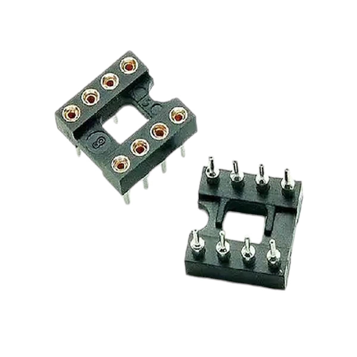 50pcs 8Pin DIP SIP Round IC Sockets Adaptor Solder Type Gold Plated Machined New for Arrival 2025 High for Quality