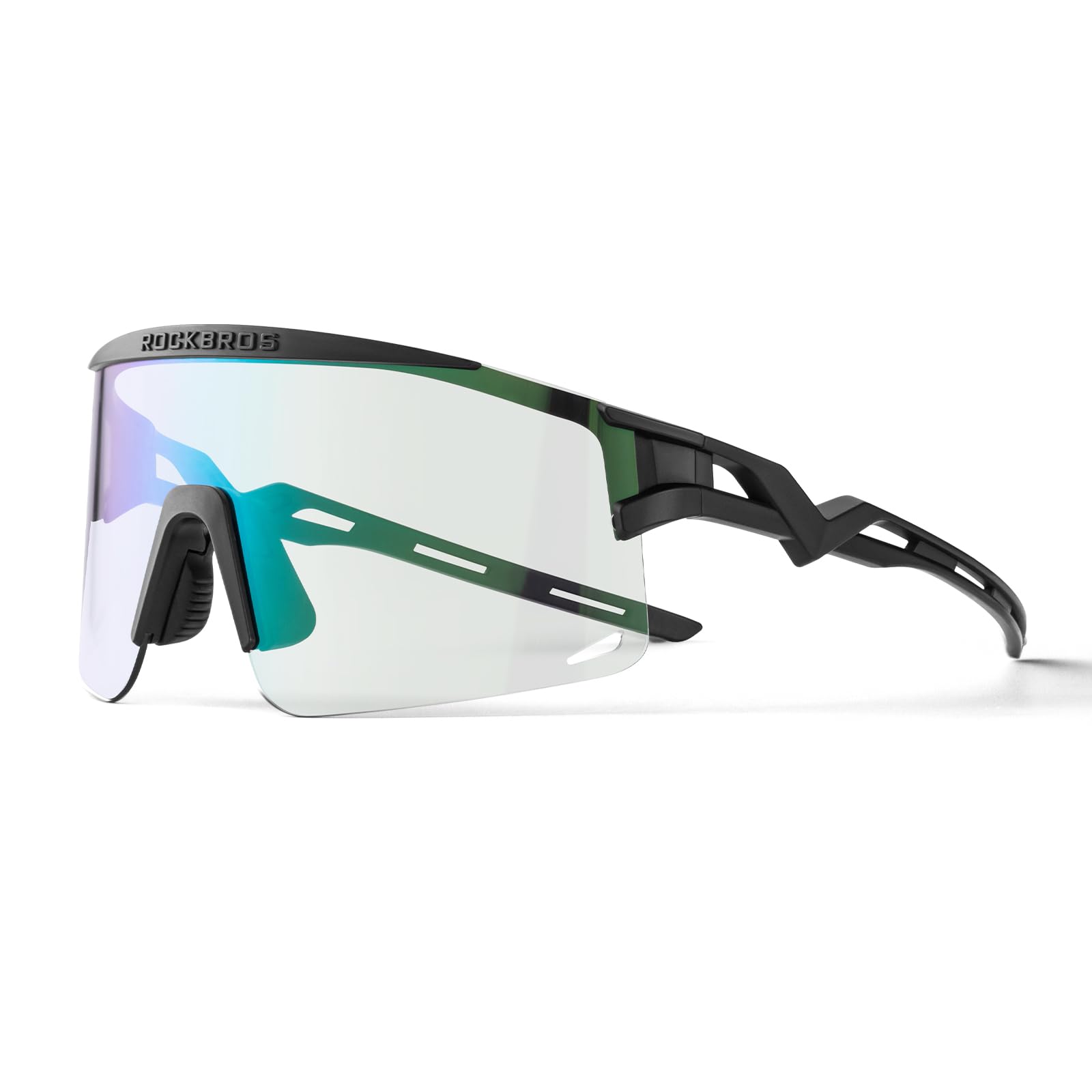 ROCKBROS Fahrradbrille Photochromatisch Sonnenbrille Damen und Herren | Selbsttönende Sportbrille Laufbrille mit UV400 Schutz für Rennrad MTB Outdoor