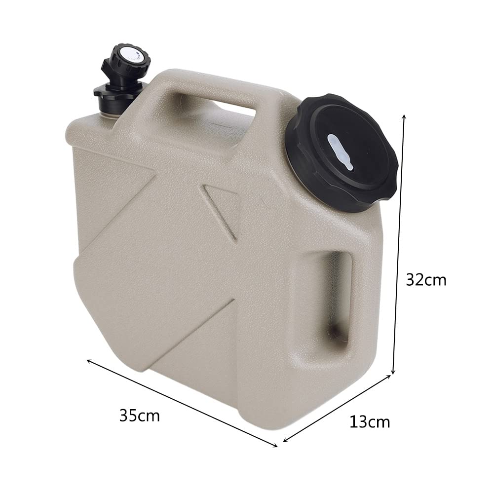 RUYI Tanica per acqua con rubinetto e tappo a vite, tanica per acqua potabile da campeggio, senza BPA, serbatoio portatile con manico per roulotte, picnic, escursionismo, blu trasparente