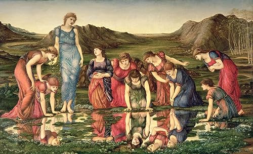 Tableau Le Miroir de Vénus d'Edward Burne Jones impression d'art sur toile 60x90cm