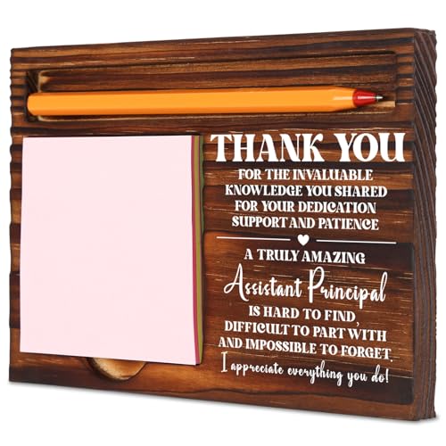 Thank You Gift for Assistant Principal, Positive Affirmations Decor Assistant Principal Appreciation Gifts, Assistant Principal Gift Ideas, Vice Principal Desk Retro Note Pad Holder XB456