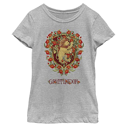 Image of WARNER BROS Harry Potter and The Deathly Hallows Gryffindor Watercolor Girls Short Sleeve Tee Shirt