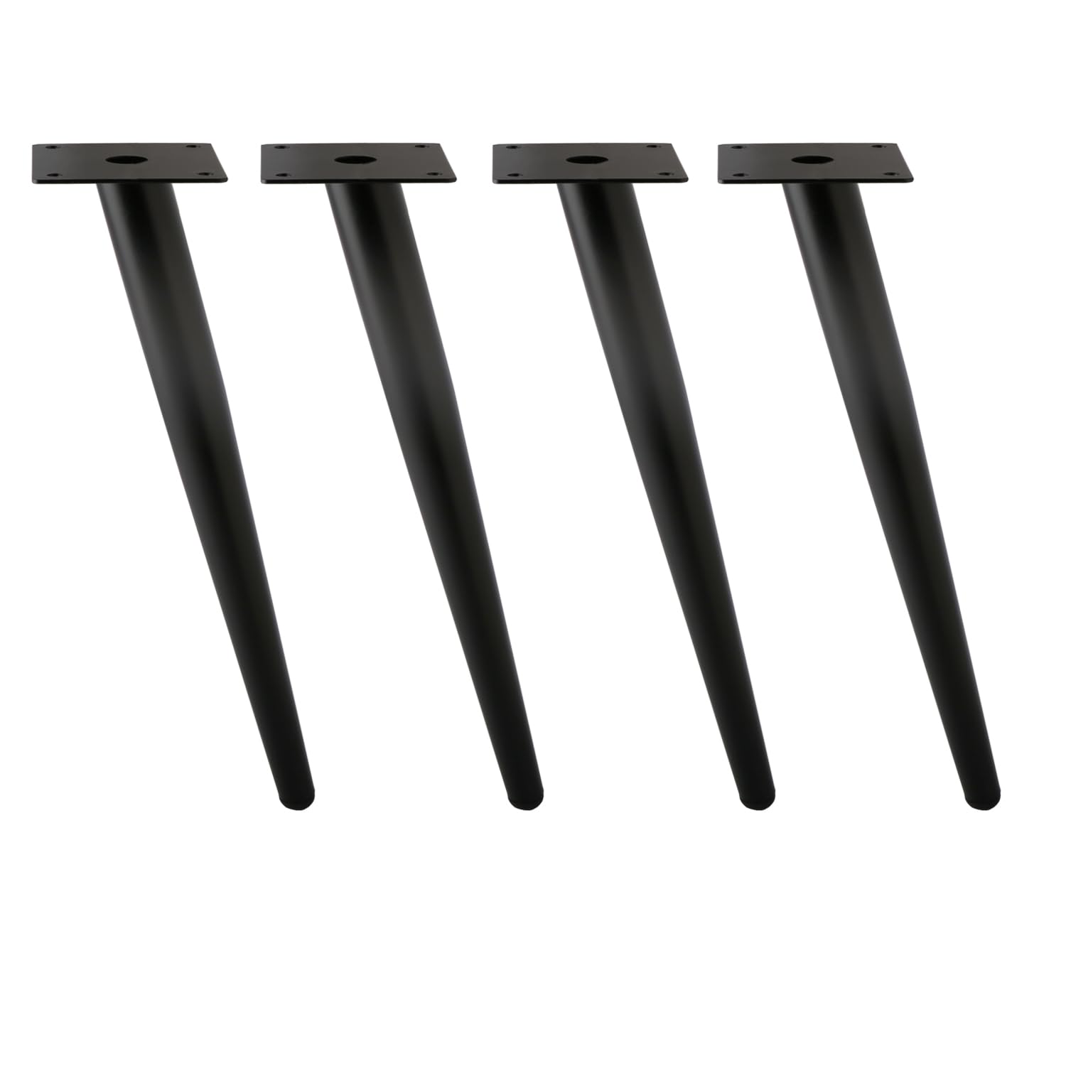 Oblique Furniture Leg 14 Inch, Slant Tapered Metal Coffee Table Legs 4pcs, Mid Century Modern Sofa Cabinet Feet Black for Home DIY Project