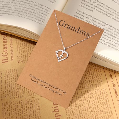 Lcherry Faith Necklace - Heart Cross Necklace for Women, Baptism Religious Gifts for Women Christian Jewelry2