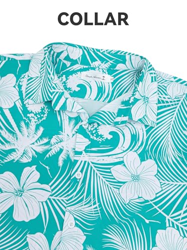 Image of Yoimira Hawaiian Shirts for Men, Print Mens Casual Short Sleeve Button Down Shirts Floral Aloha Beach Shirt